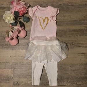 0-3 baby girl set with shoes